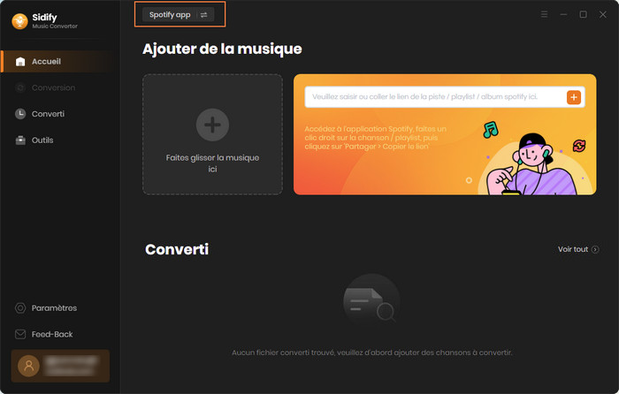 Importez de la musique Spotify sur Sidify