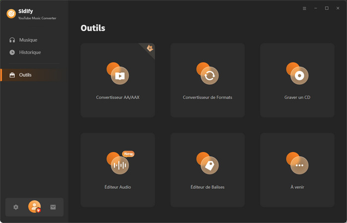 Outils de Sidify YouTube Music Converter